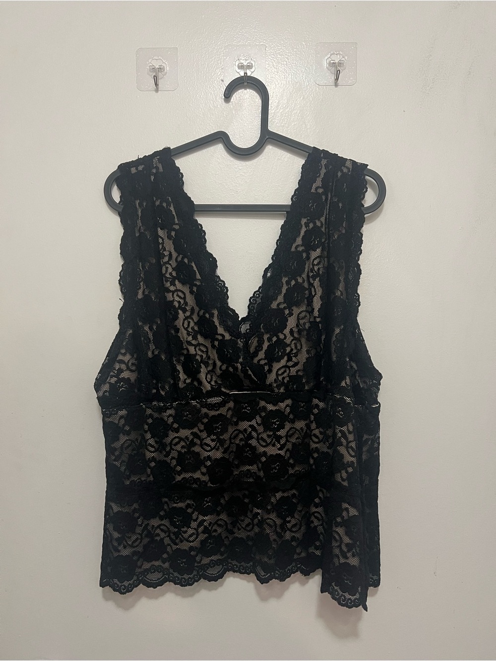George Black Lace Sleeveless Blouse | XL (16/18)